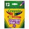 Crayola 3.3 mm 2B Short-Length Colored Pencil Set - Assorted Lead and Barrel Colors (12/Set)